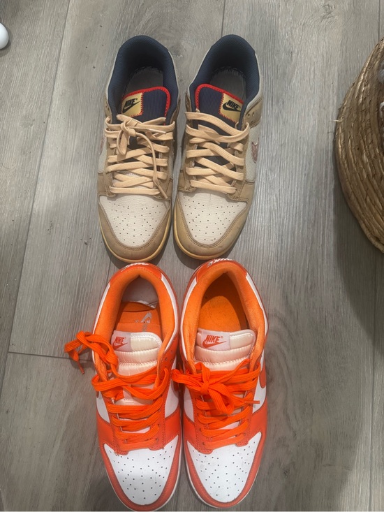 Nike Other - Nike Dunk Low Pair - Tan/Cream and Orange/White